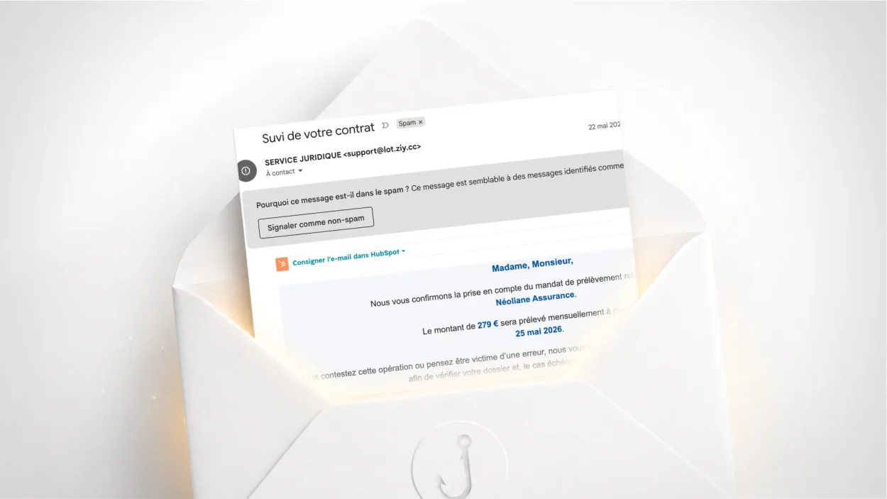email Néoliane arnaque prélèvement