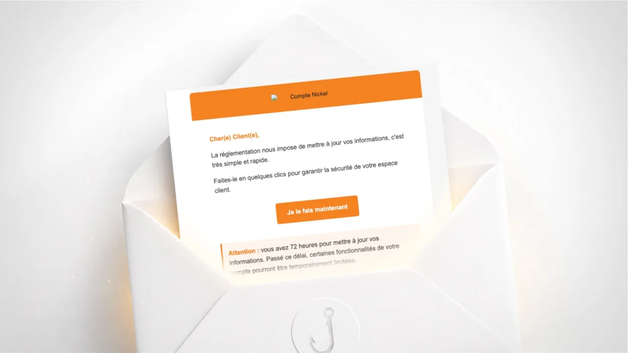 Email Nickel « action requise concernant votre espace client » : pourquoi c’est une arnaque