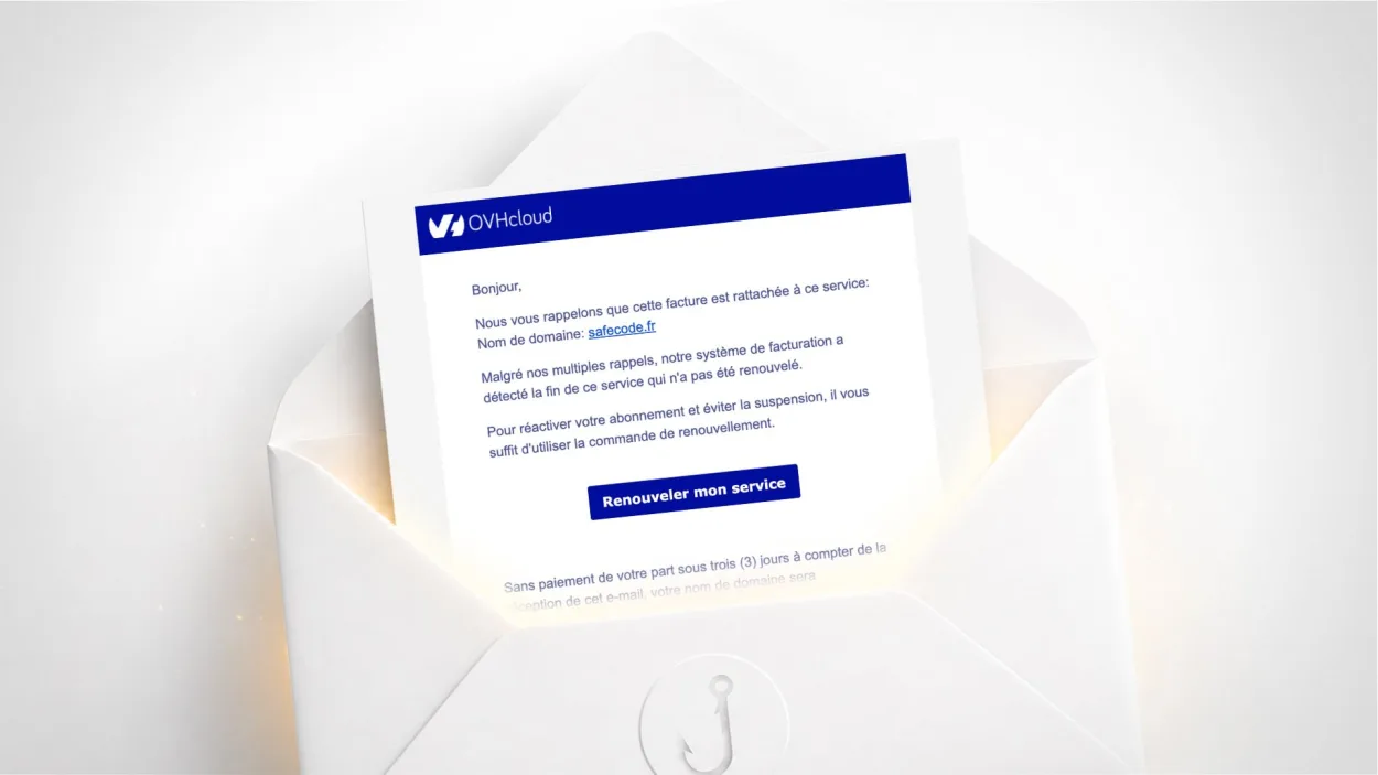 Email OVHcloud « Renouvelez votre nom de domaine » : arnaque ou réel ?