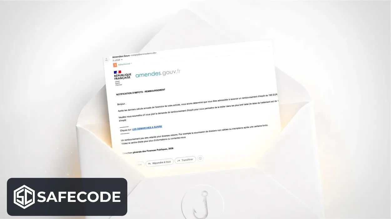 Email « NOTIFICATION D&rsquo;IMPOTS – REMBOURSEMENT » impôt 195 € : arnaque ou réel ?