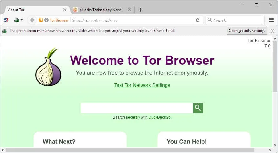 interface tor browser