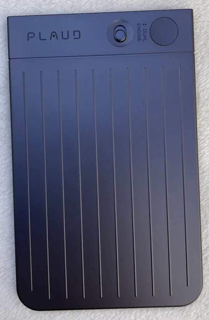 plaud note devant switch bouton