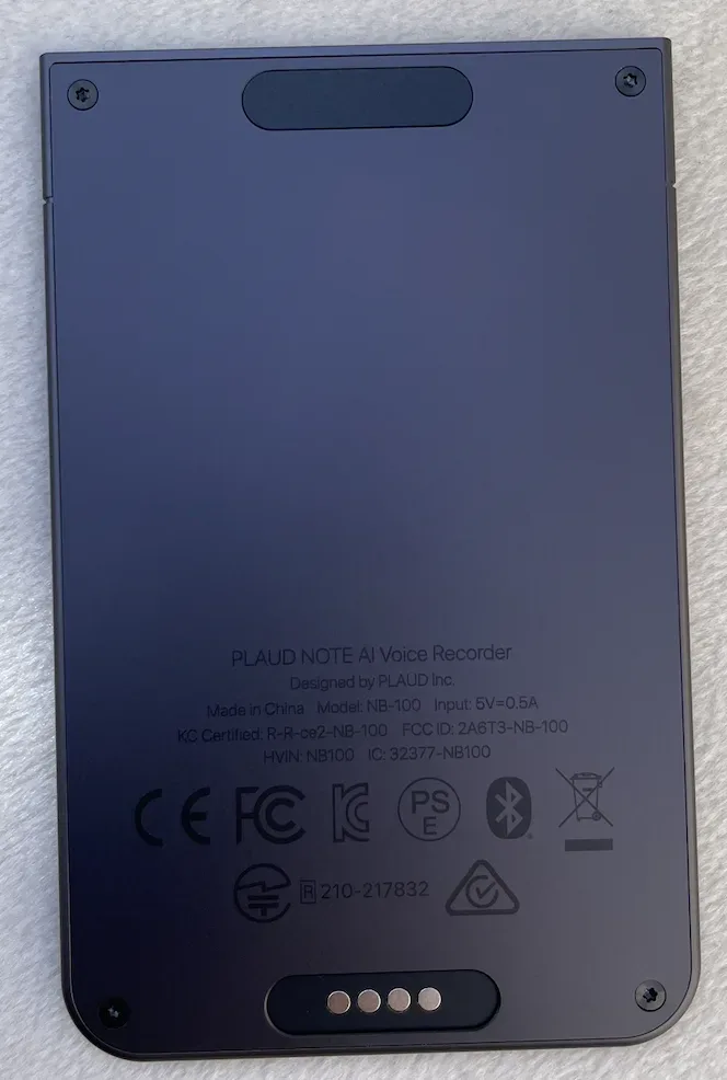 plaud note dos bluetooth marquage CE