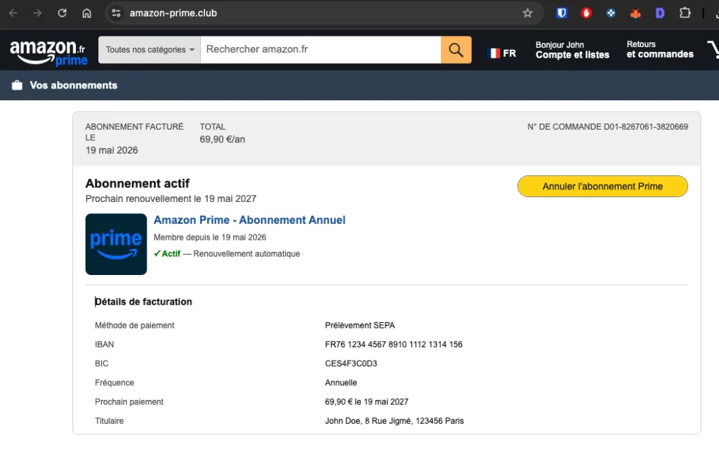 site malveillant https://amazon-prime[.]club