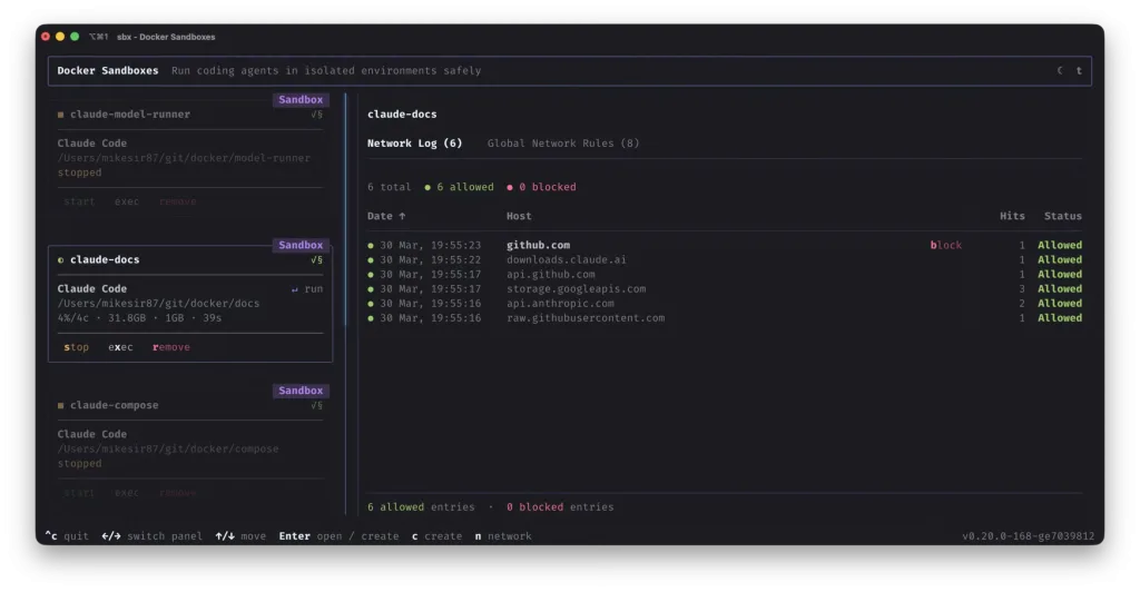 Docker SBX